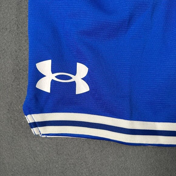 Under Armour Mens Small Blue White Perimeter Shorts 9.5 Inch Inseam NWT - Picture 2 of 10